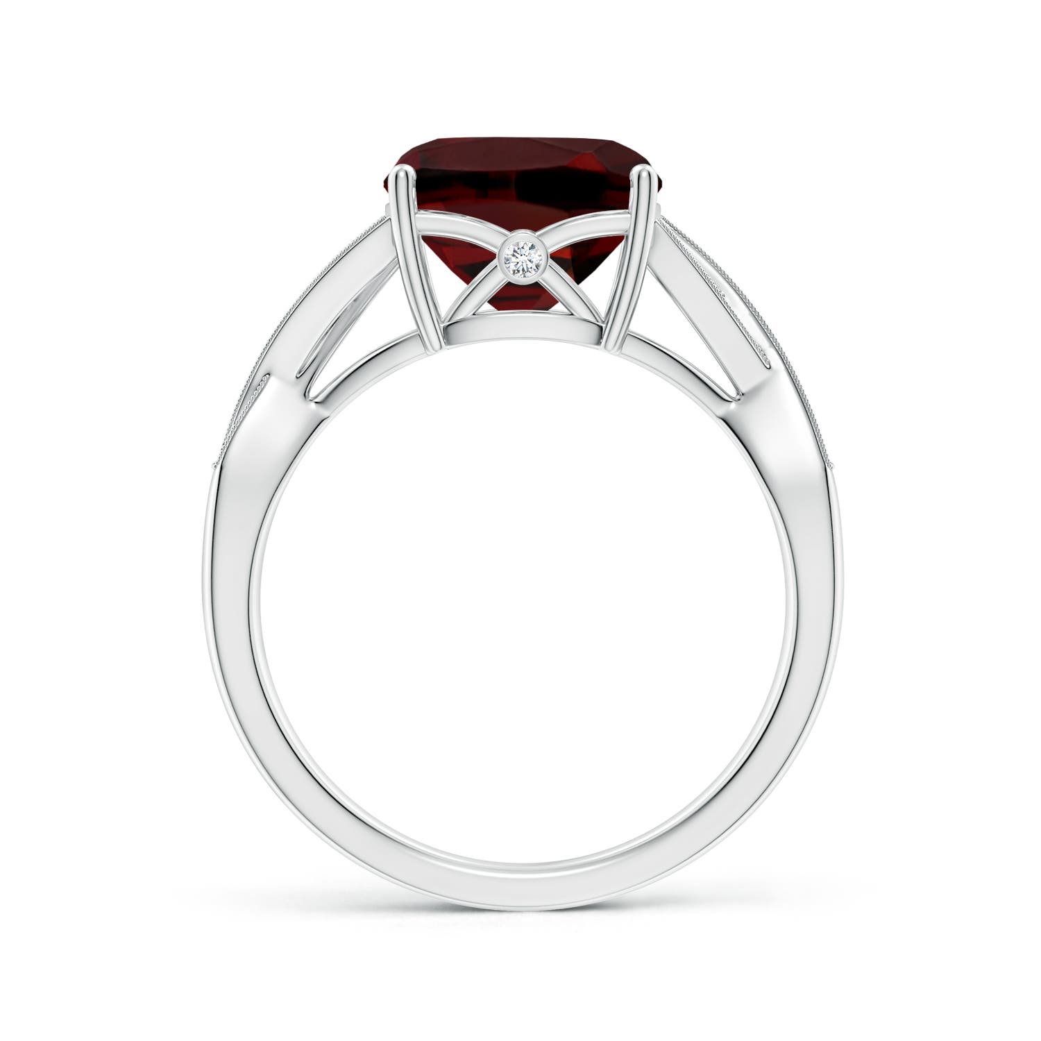 AAA - Garnet / 3.74 CT / 14 KT White Gold