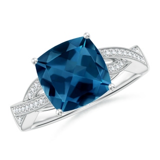 Cushion AAA London Blue Topaz