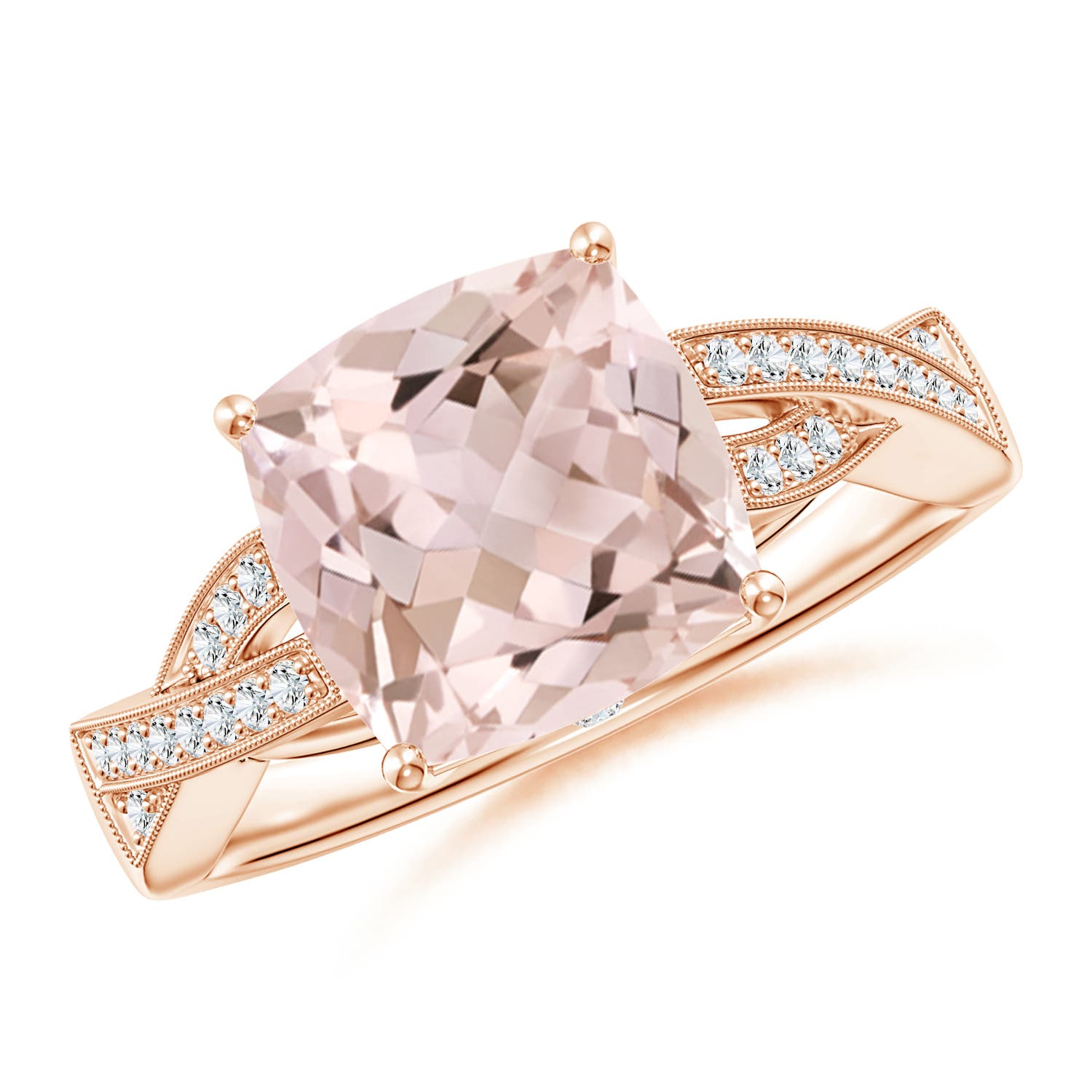 A - Morganite / 2.84 CT / 14 KT Rose Gold