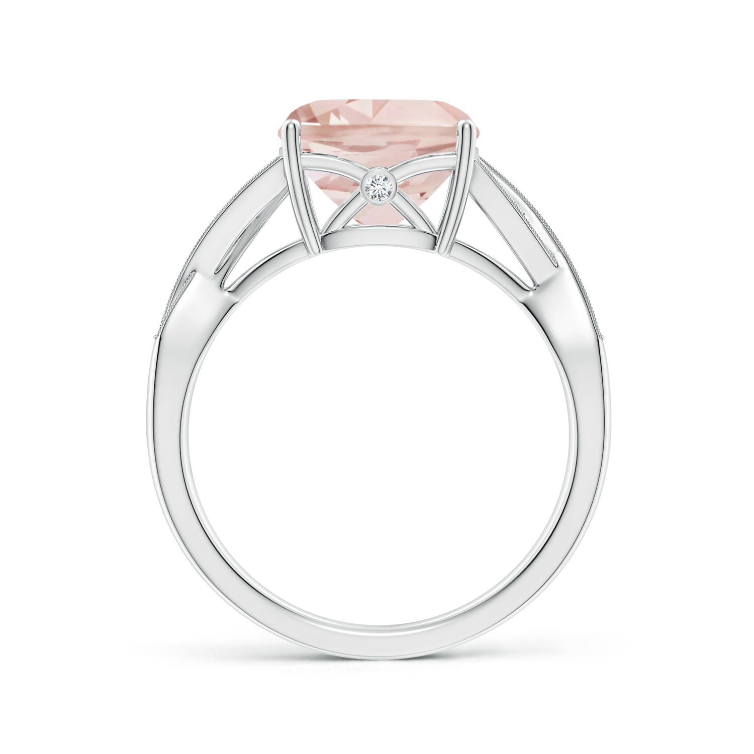 A - Morganite / 2.84 CT / 14 KT White Gold