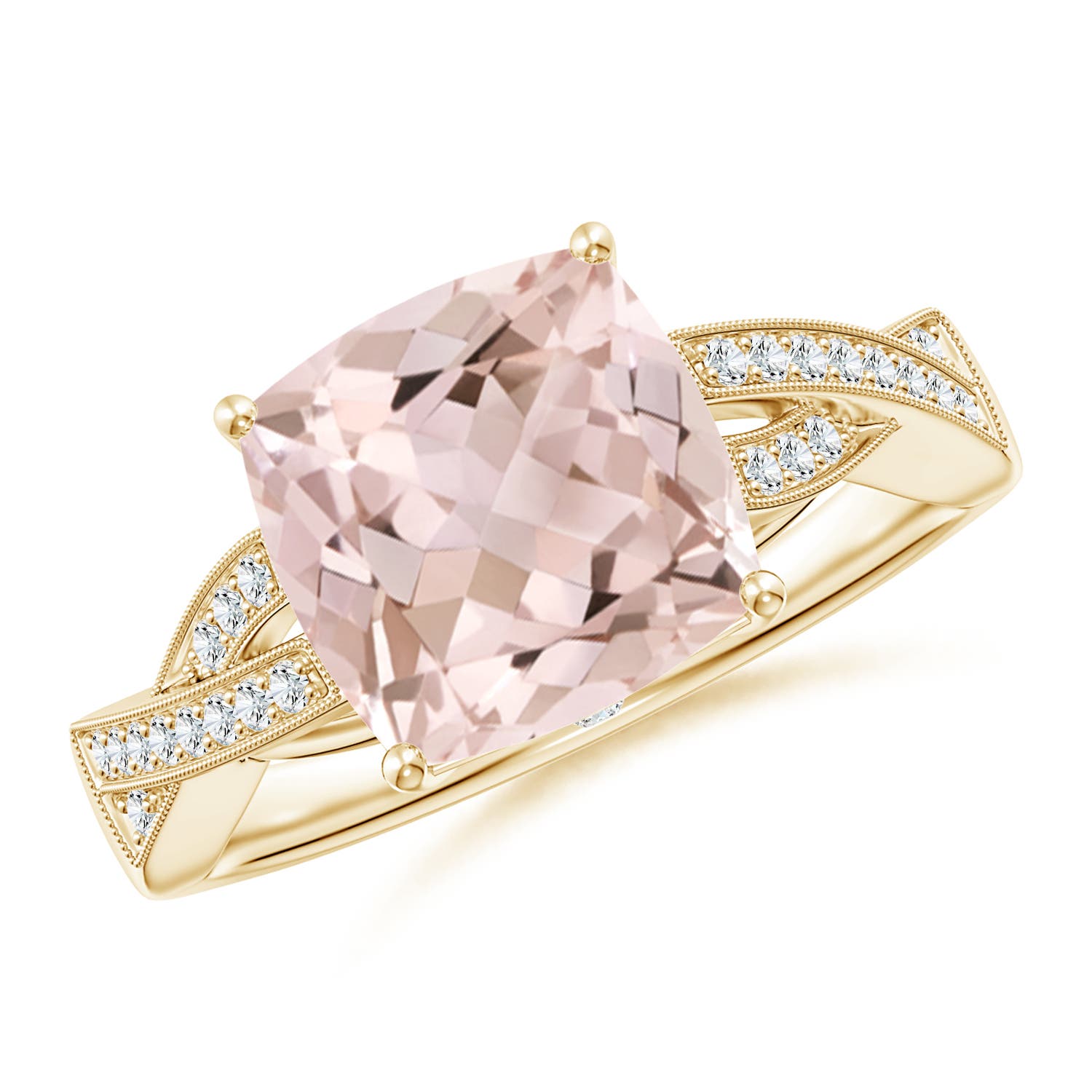 A - Morganite / 2.84 CT / 14 KT Yellow Gold