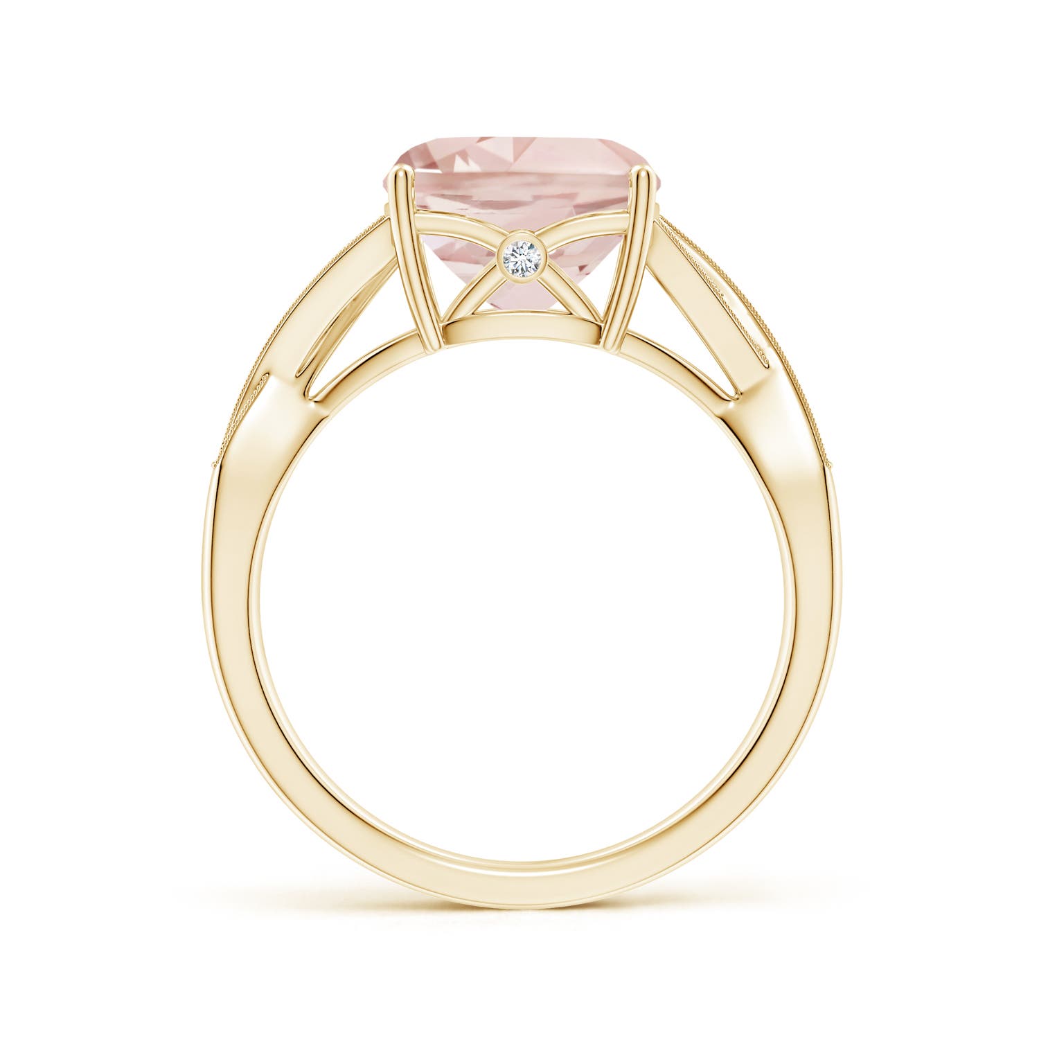 A - Morganite / 2.84 CT / 14 KT Yellow Gold