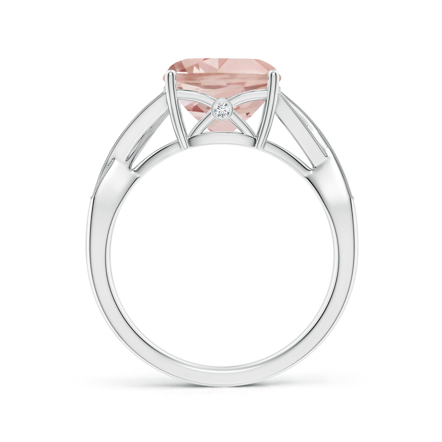 AA - Morganite / 2.84 CT / 14 KT White Gold