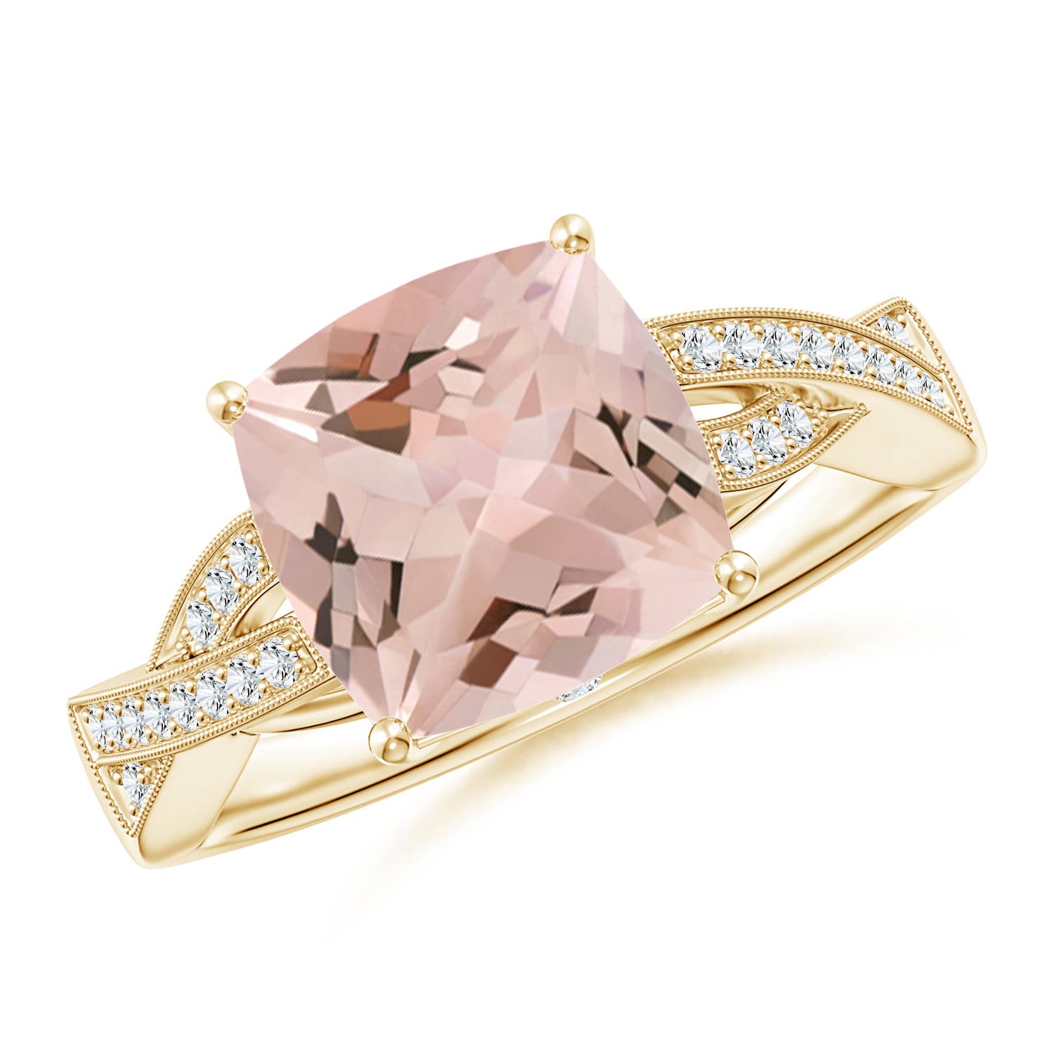 AA - Morganite / 2.84 CT / 14 KT Yellow Gold