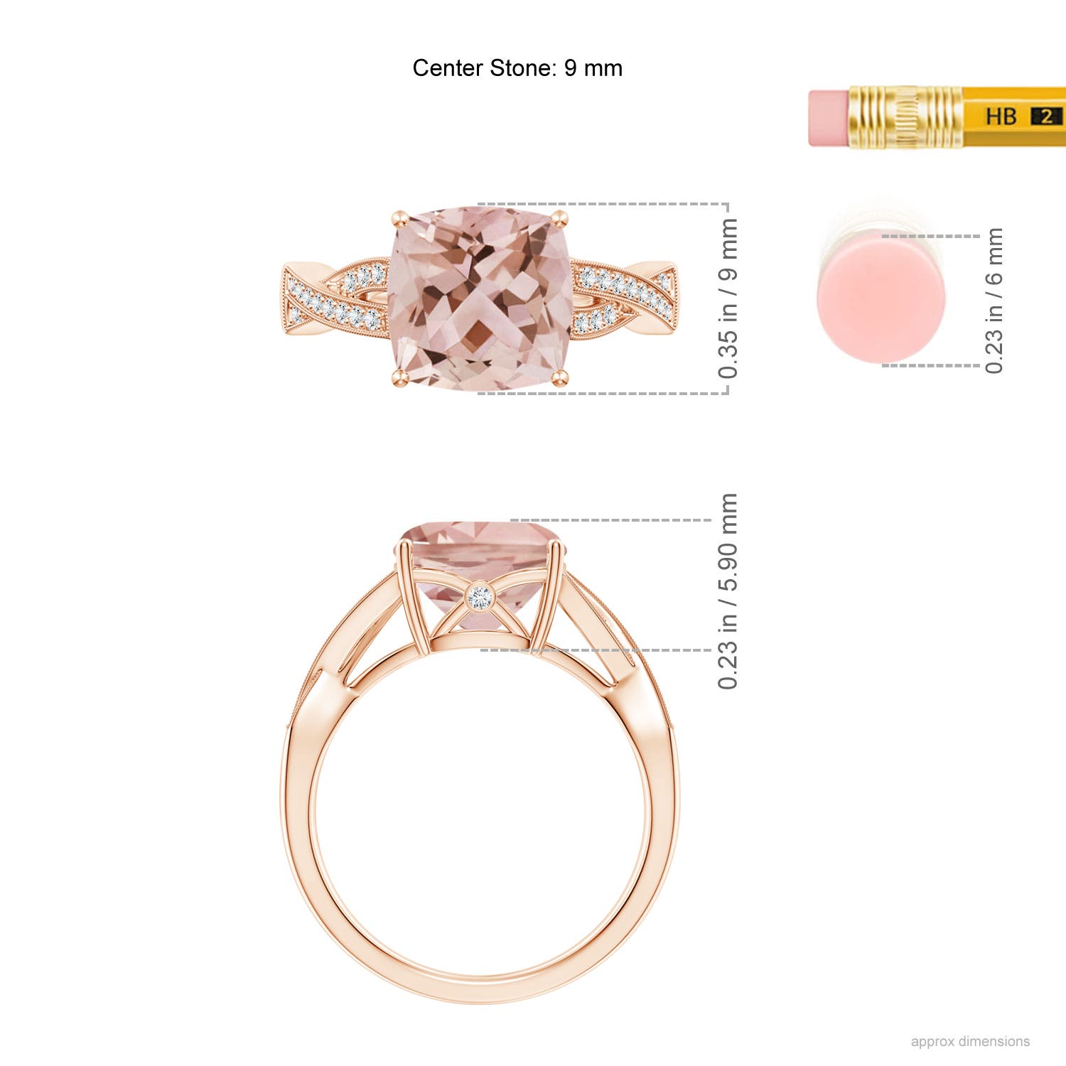 AAA - Morganite / 2.84 CT / 14 KT Rose Gold