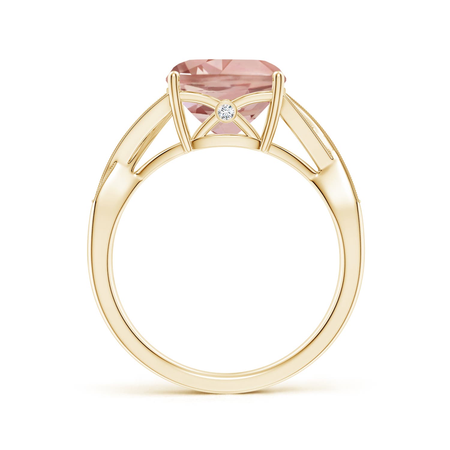 AAAA - Morganite / 2.84 CT / 14 KT Yellow Gold