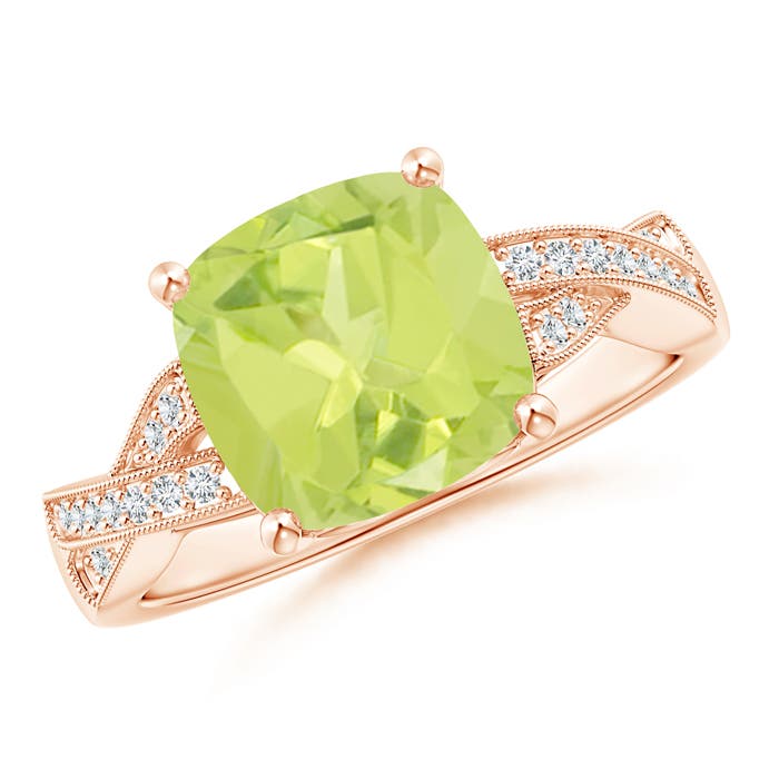 A - Peridot / 2.94 CT / 14 KT Rose Gold