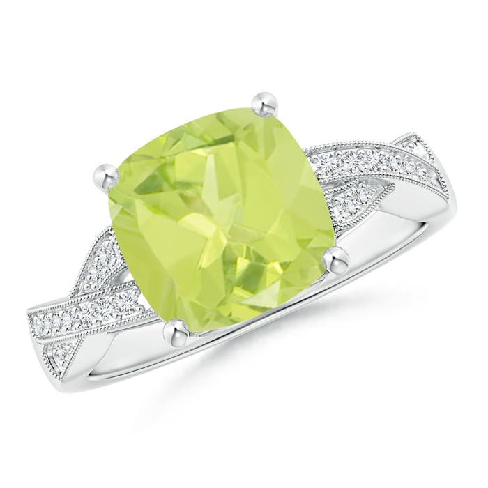 A - Peridot / 2.94 CT / 14 KT White Gold