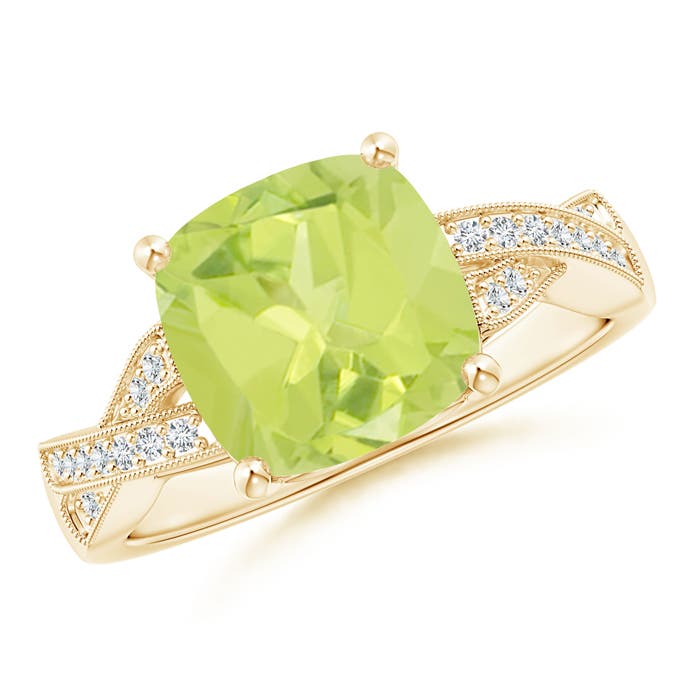 A - Peridot / 2.94 CT / 14 KT Yellow Gold