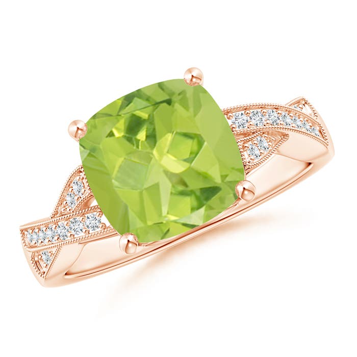 AA - Peridot / 2.94 CT / 14 KT Rose Gold