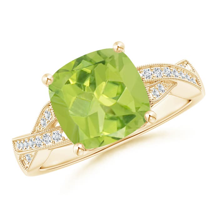 AA - Peridot / 2.94 CT / 14 KT Yellow Gold