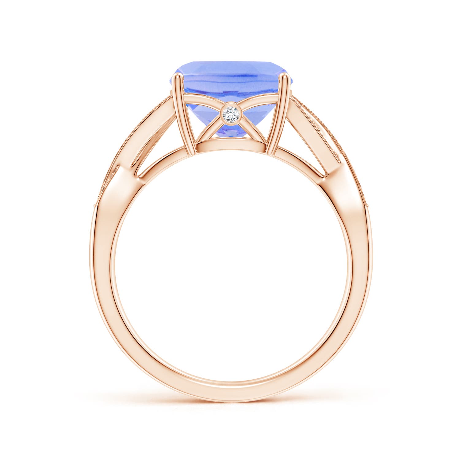 A - Tanzanite / 3.94 CT / 14 KT Rose Gold