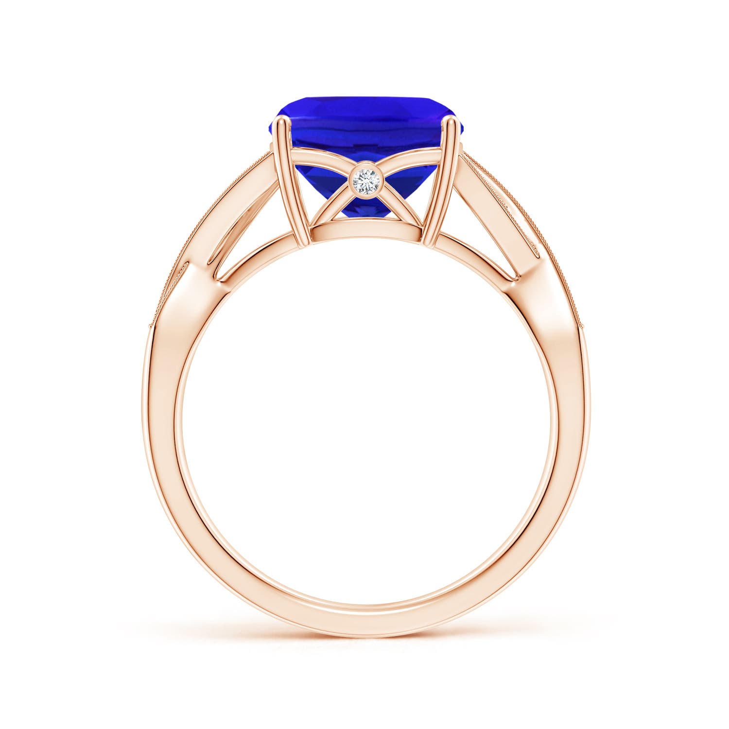 AAA - Tanzanite / 3.94 CT / 14 KT Rose Gold