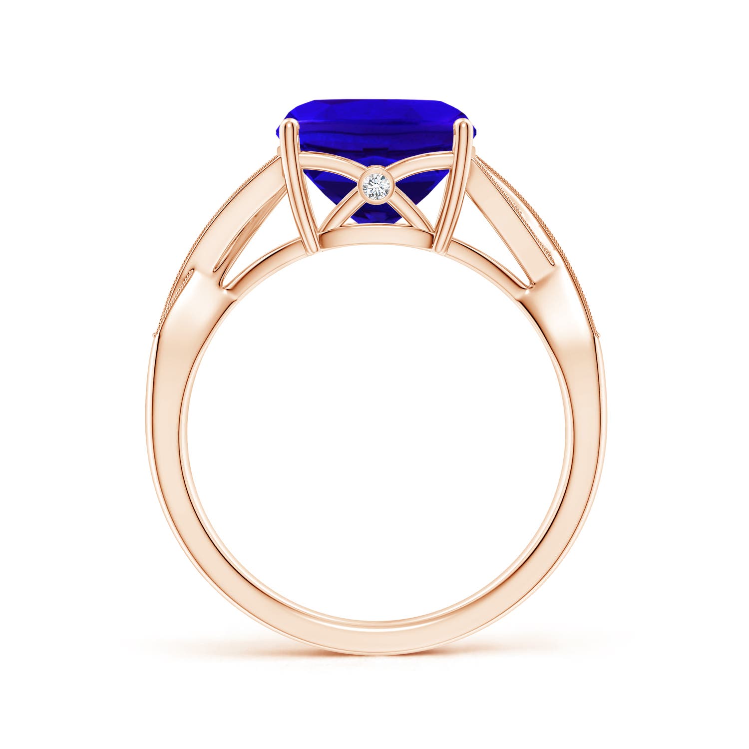 AAAA - Tanzanite / 3.94 CT / 14 KT Rose Gold