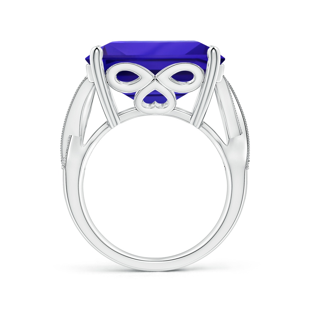 17.25x16.09x9.74mm AAAA GIA Certified Octagonal Tanzanite Criss Cross Ring in 18K White Gold - side 199