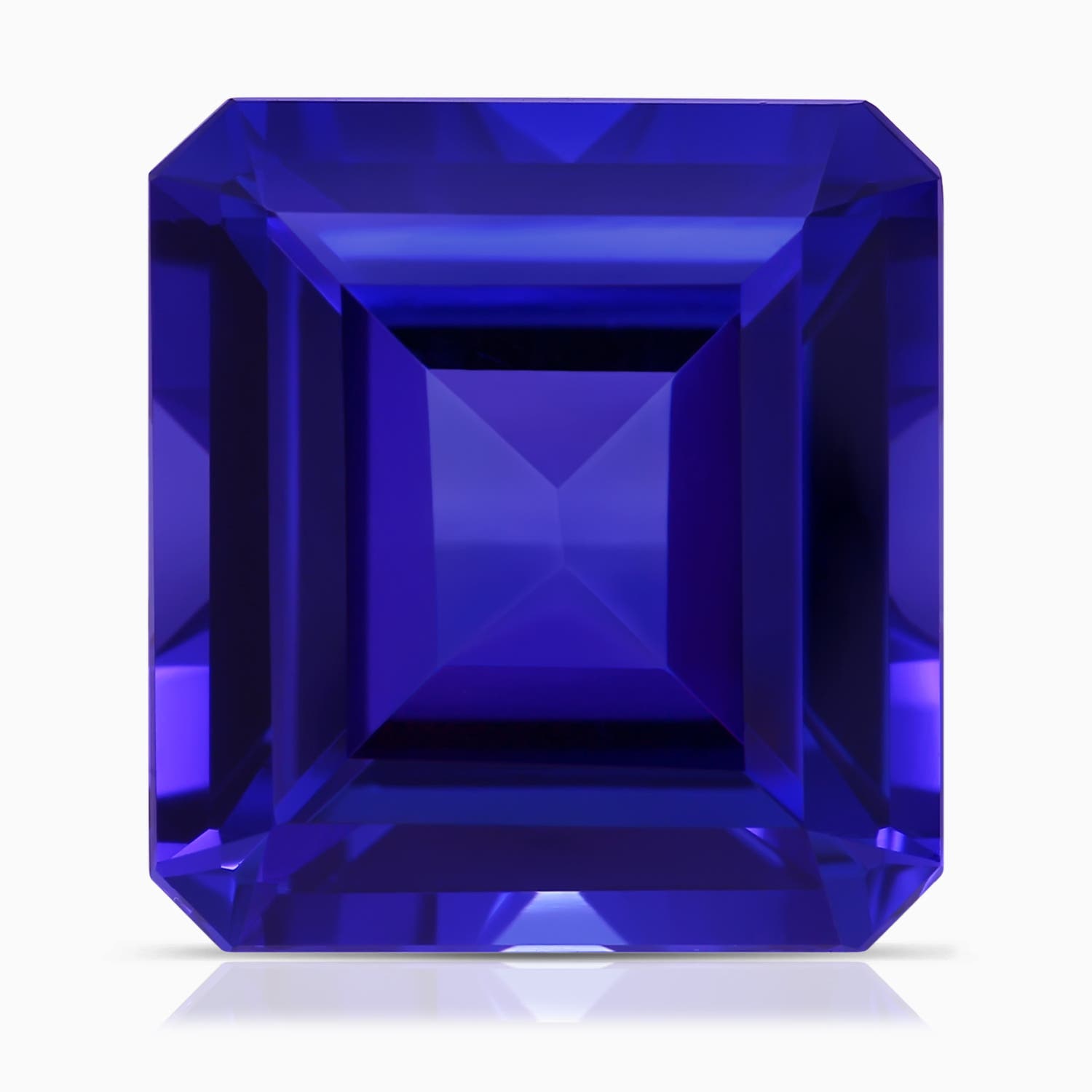 17.25x16.09x9.74mm AAAA GIA Certified Octagonal Tanzanite Criss Cross Ring in 18CT White Gold - stone
