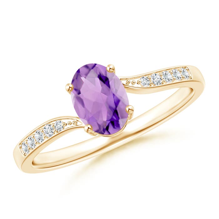 A - Amethyst / 0.77 CT / 14 KT Yellow Gold