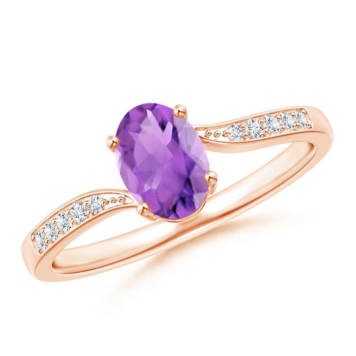 AA - Amethyst / 0.77 CT / 14 KT Rose Gold