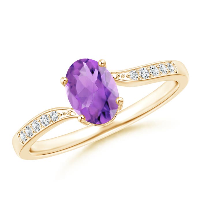 AA - Amethyst / 0.77 CT / 14 KT Yellow Gold