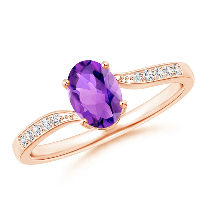 AAA - Amethyst / 0.77 CT / 14 KT Rose Gold