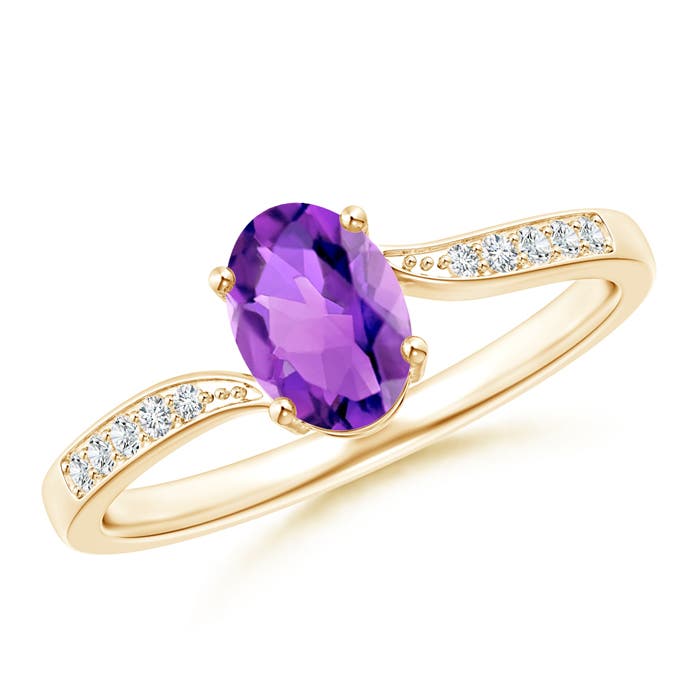 AAA - Amethyst / 0.77 CT / 14 KT Yellow Gold