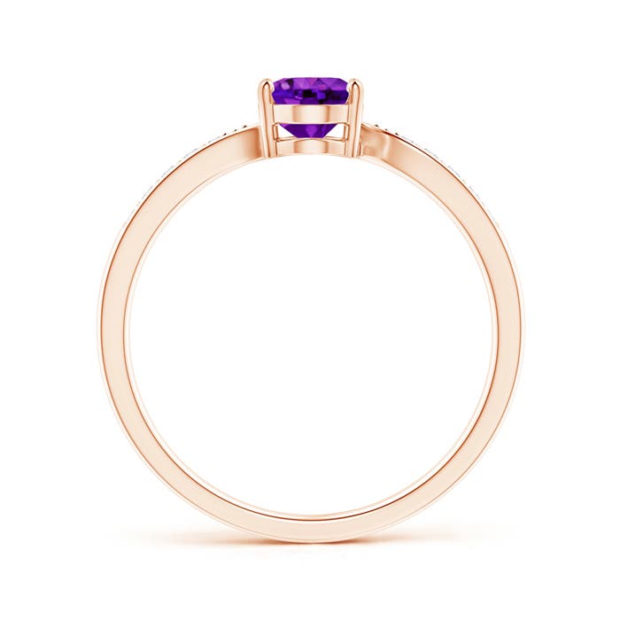 AAAA - Amethyst / 0.77 CT / 14 KT Rose Gold