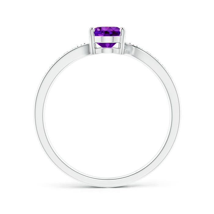 AAAA - Amethyst / 0.77 CT / 14 KT White Gold