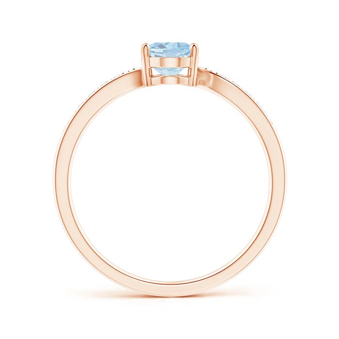 A - Aquamarine / 0.67 CT / 14 KT Rose Gold