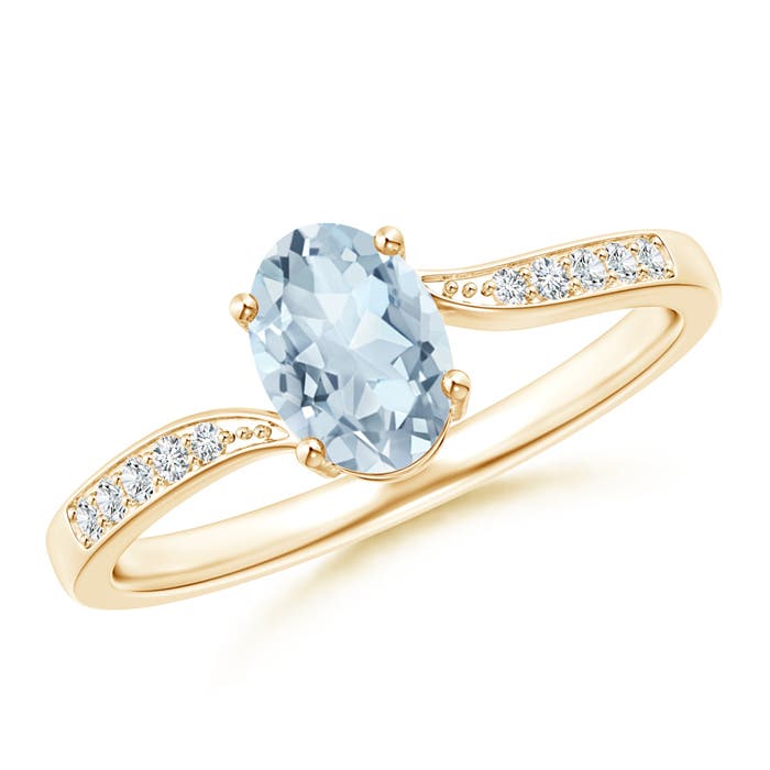 A - Aquamarine / 0.67 CT / 14 KT Yellow Gold