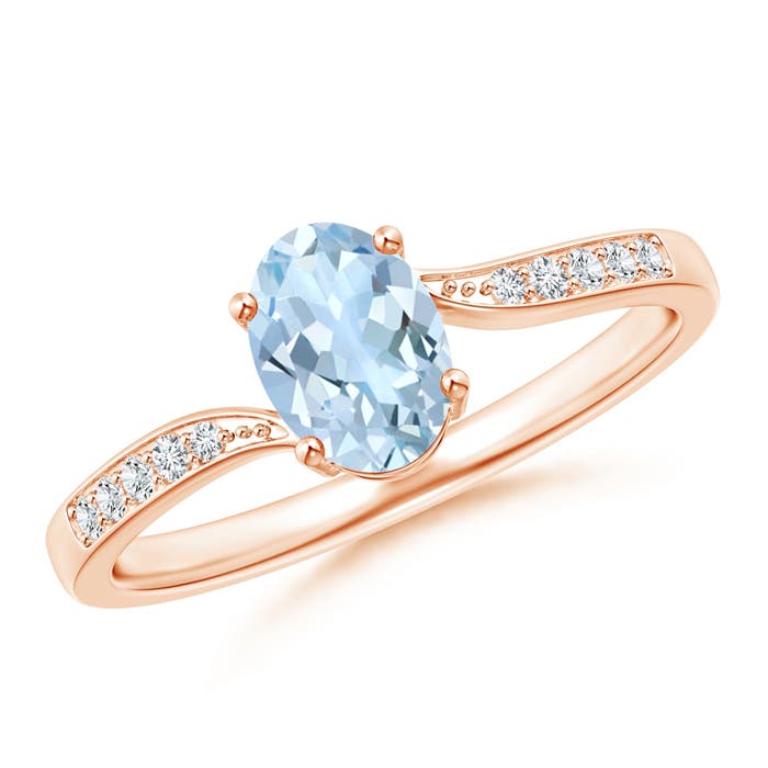 AA - Aquamarine / 0.67 CT / 14 KT Rose Gold