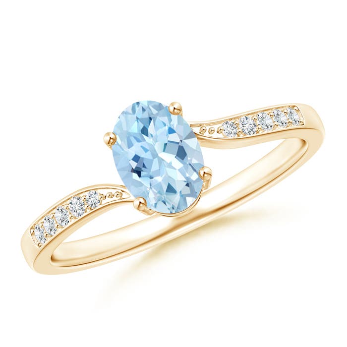 AAA - Aquamarine / 0.67 CT / 14 KT Yellow Gold