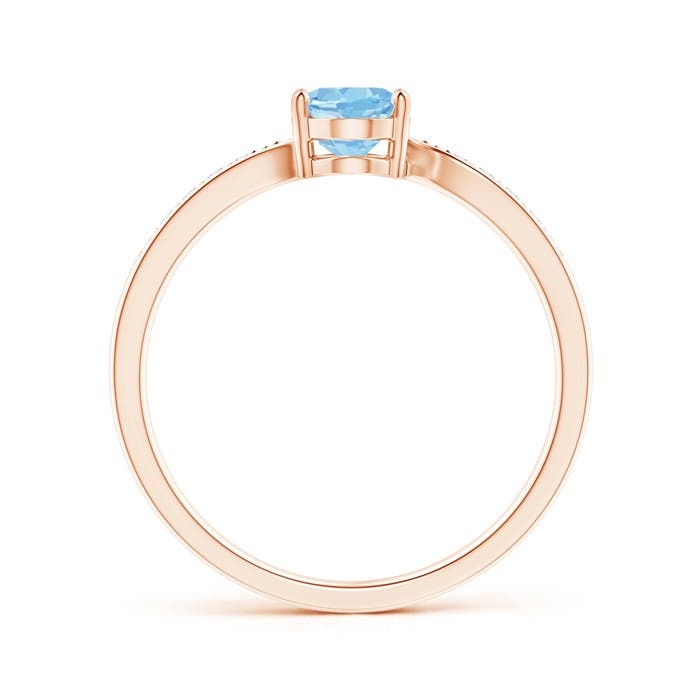 AAAA - Aquamarine / 0.67 CT / 14 KT Rose Gold