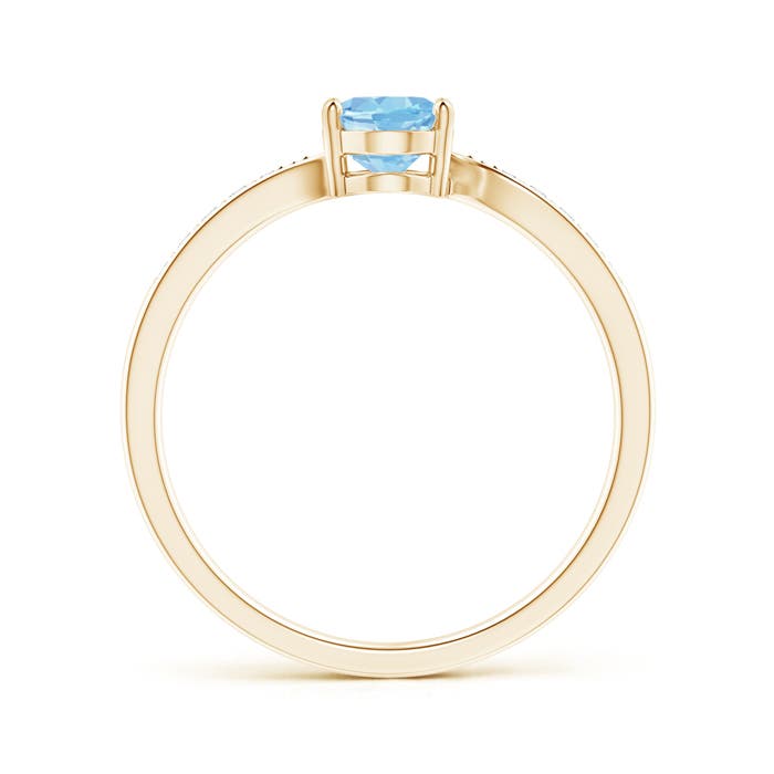 AAAA - Aquamarine / 0.67 CT / 14 KT Yellow Gold