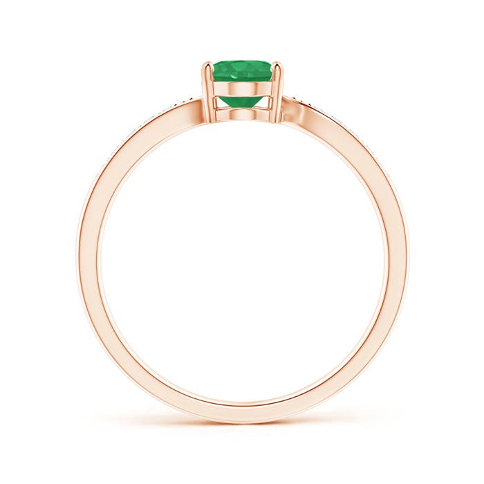 A - Emerald / 0.73 CT / 14 KT Rose Gold