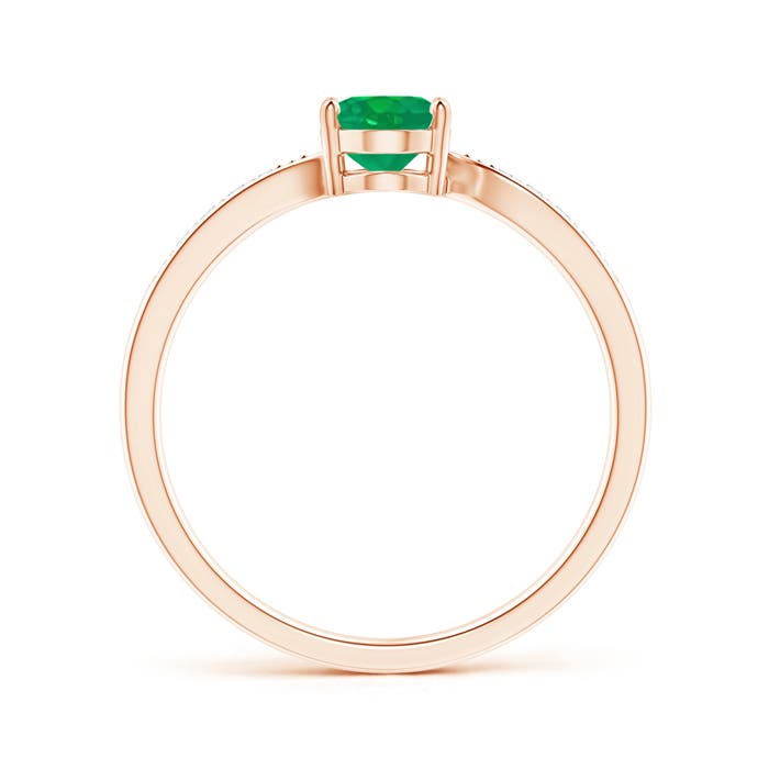 AA - Emerald / 0.73 CT / 14 KT Rose Gold