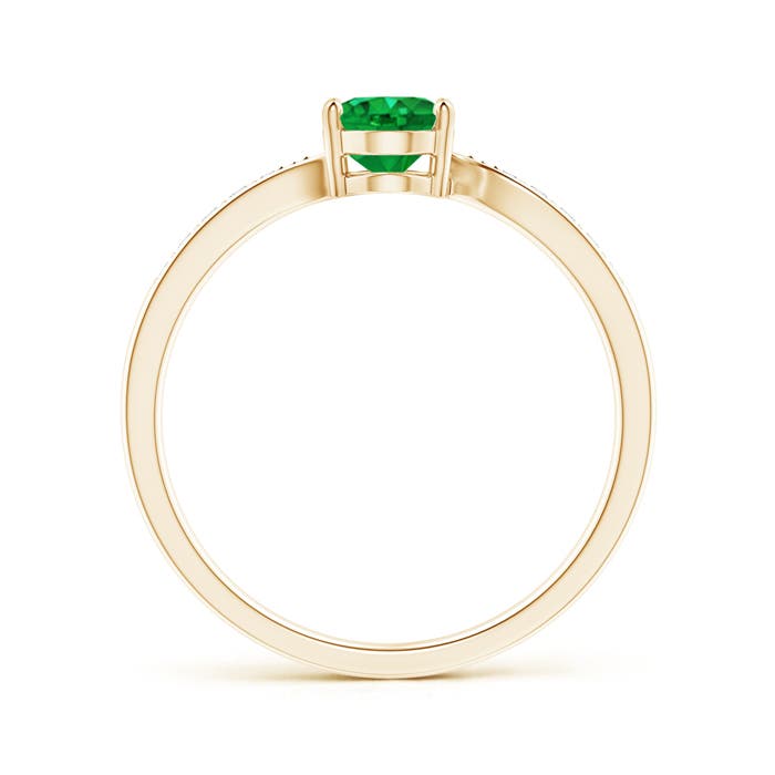 AAA - Emerald / 0.73 CT / 14 KT Yellow Gold