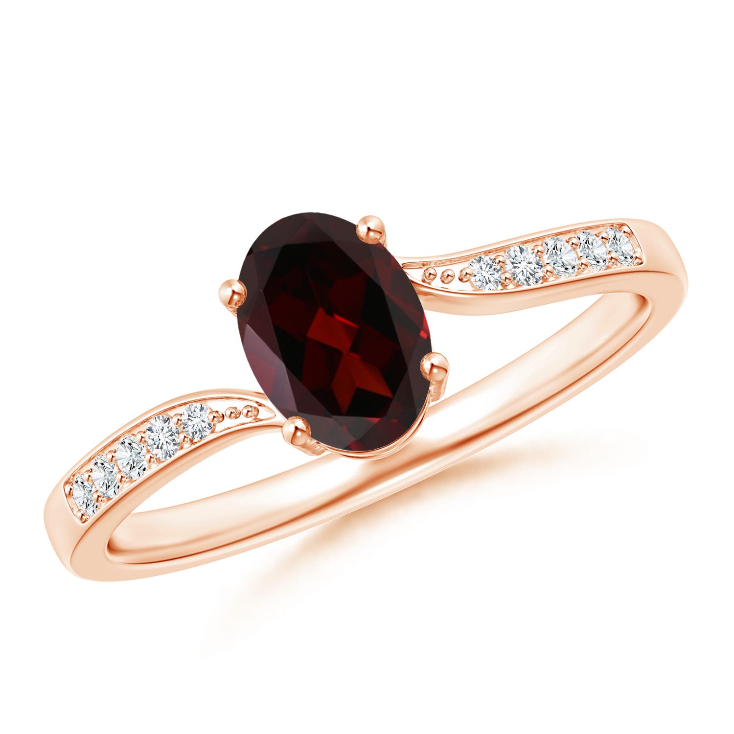 A - Garnet / 0.97 CT / 14 KT Rose Gold