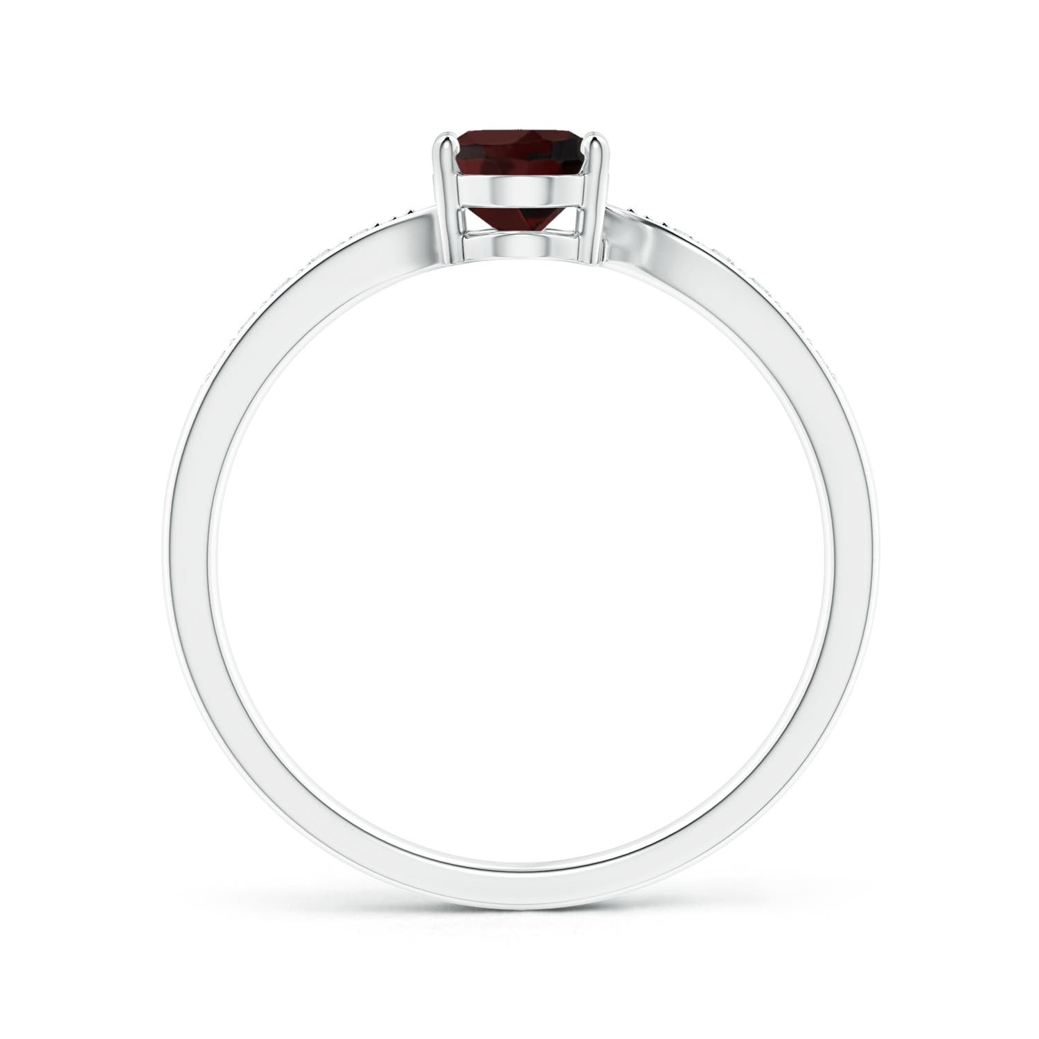 A - Garnet / 0.97 CT / 14 KT White Gold