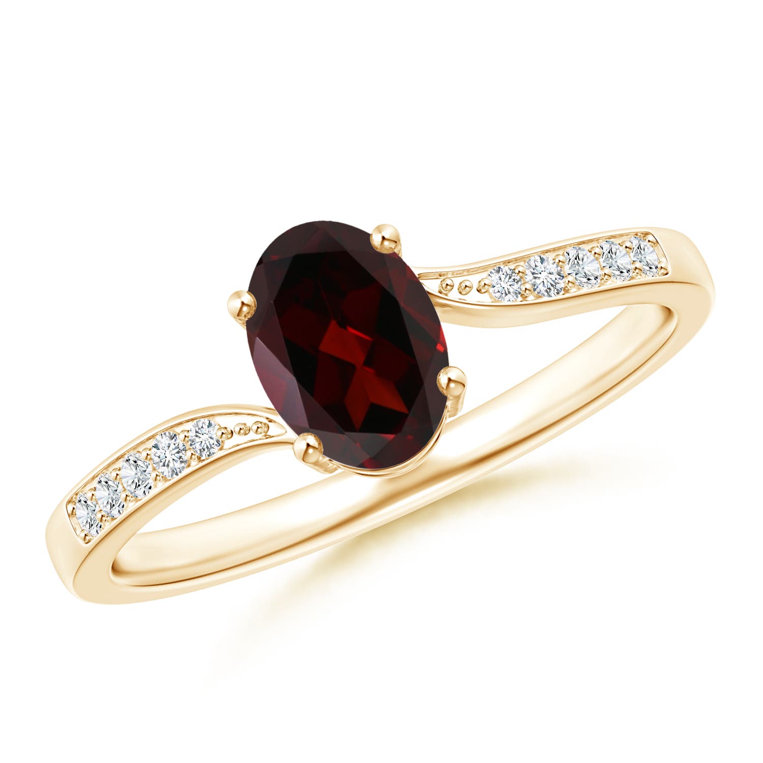 A - Garnet / 0.97 CT / 14 KT Yellow Gold