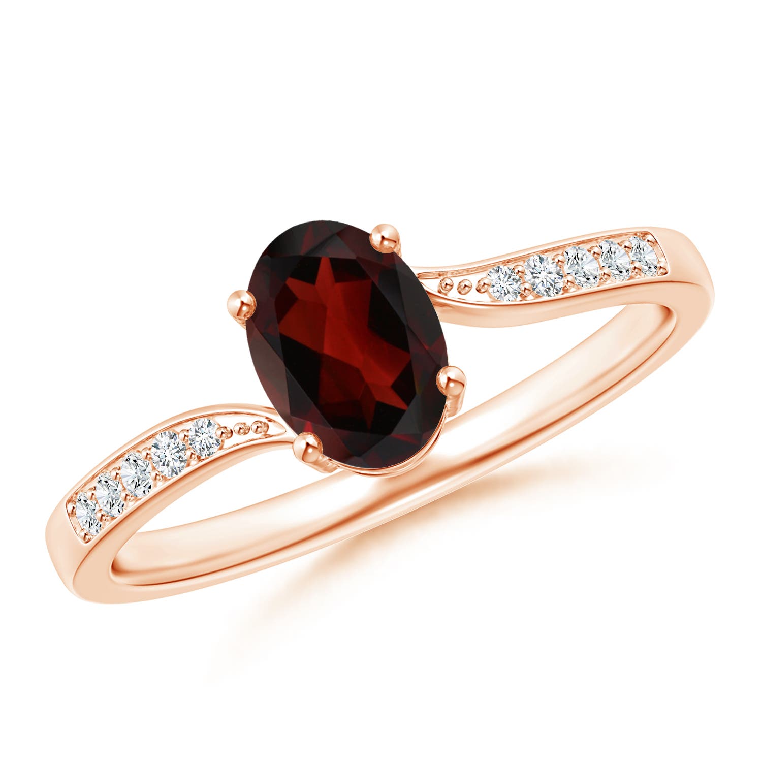 AA - Garnet / 0.97 CT / 14 KT Rose Gold