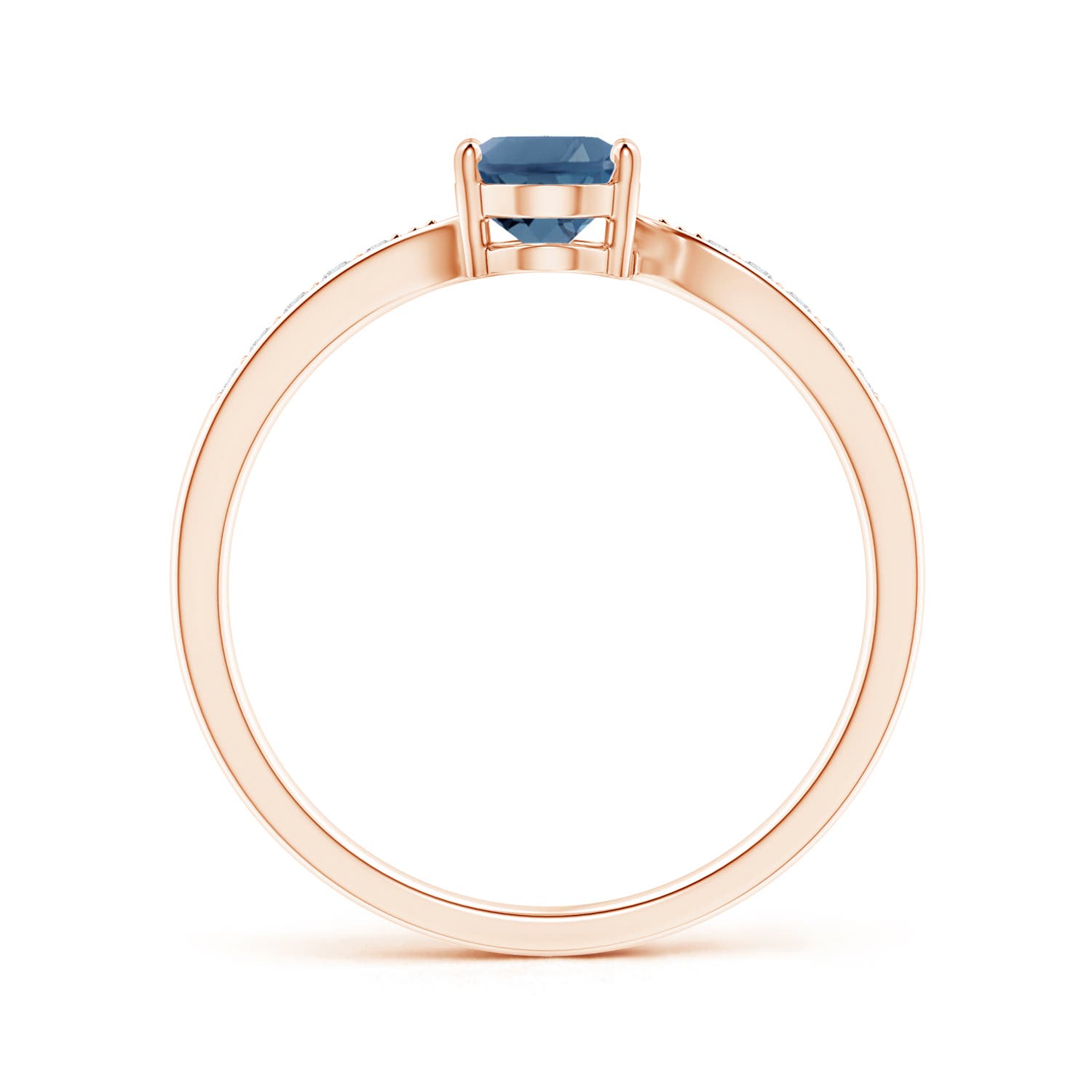 A - London Blue Topaz / 1.02 CT / 14 KT Rose Gold