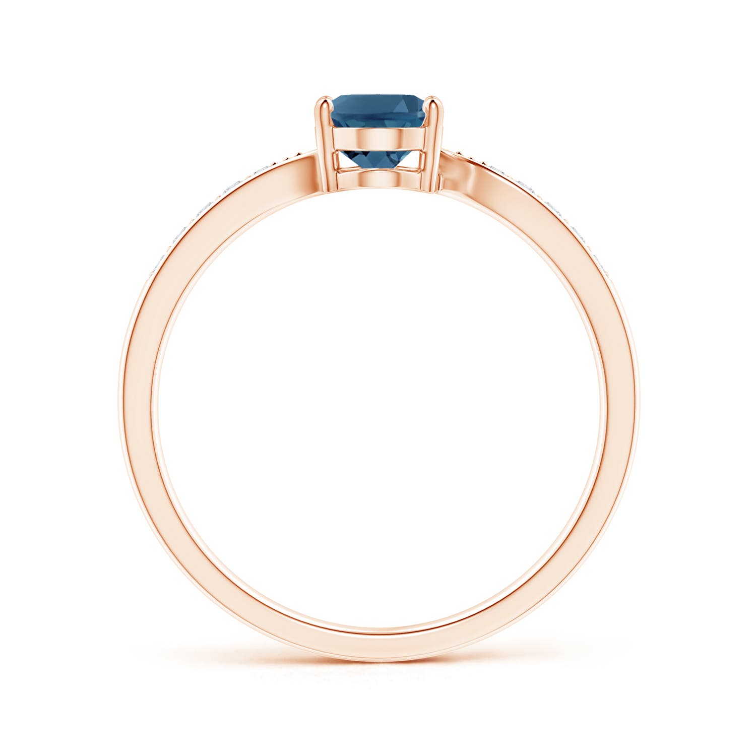 AA - London Blue Topaz / 1.02 CT / 14 KT Rose Gold