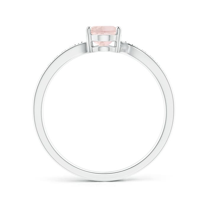 A - Morganite / 0.77 CT / 14 KT White Gold