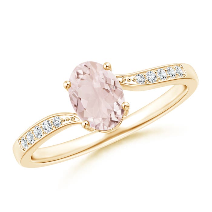 A - Morganite / 0.77 CT / 14 KT Yellow Gold