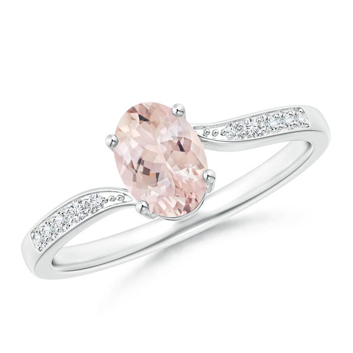 AA - Morganite / 0.77 CT / 14 KT White Gold