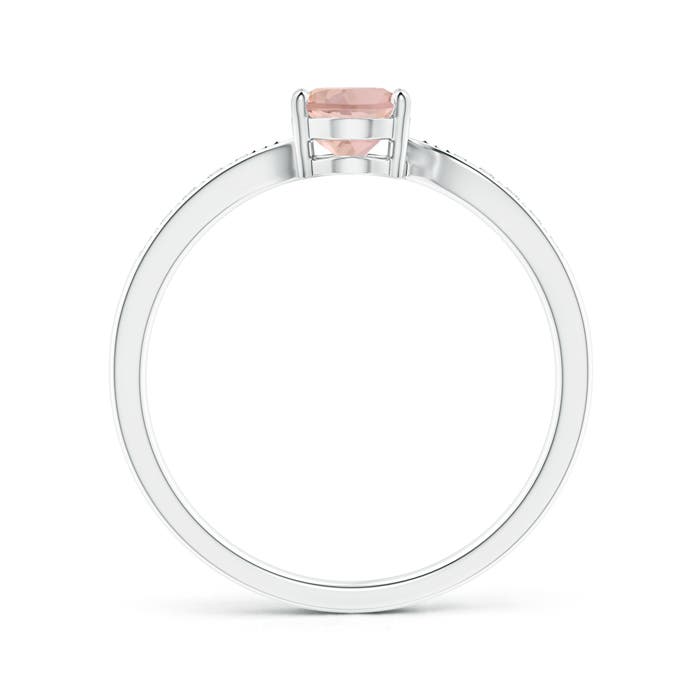 AAAA - Morganite / 0.77 CT / 14 KT White Gold