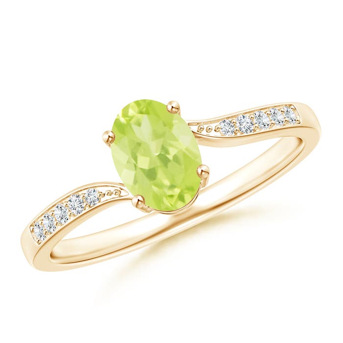 A - Peridot / 0.92 CT / 14 KT Yellow Gold