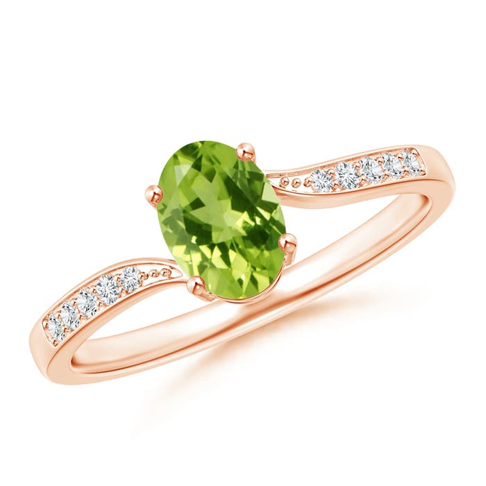 AAA - Peridot / 0.92 CT / 14 KT Rose Gold