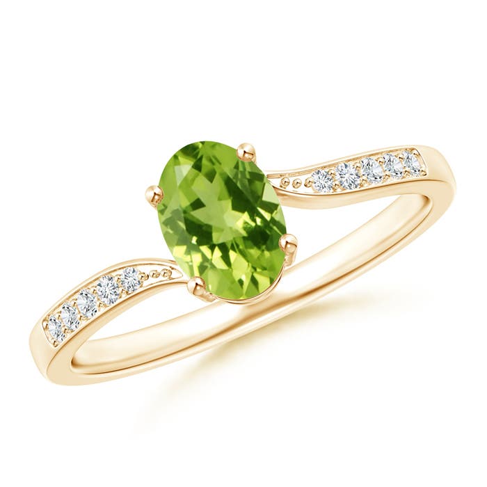 AAA - Peridot / 0.92 CT / 14 KT Yellow Gold