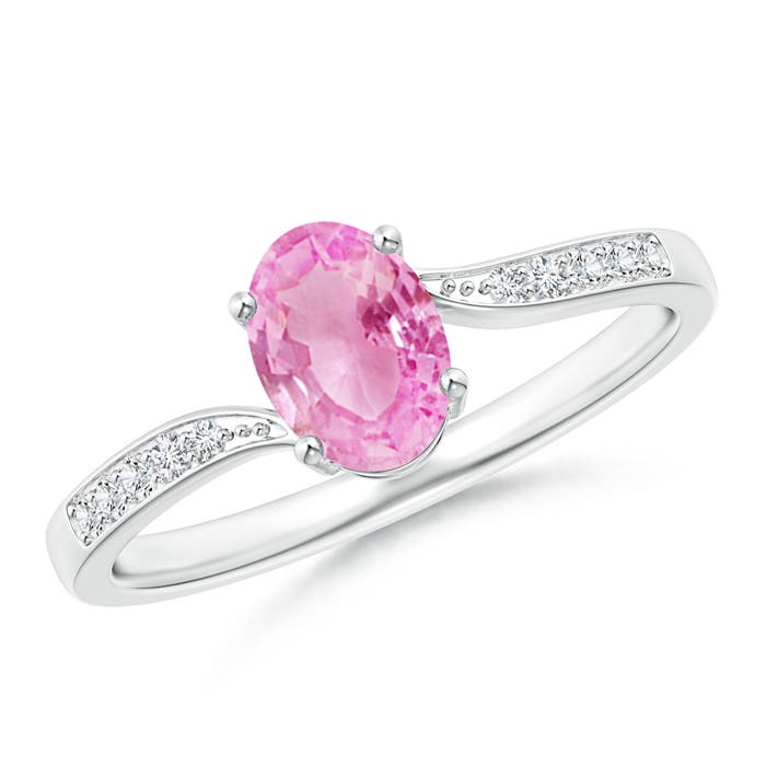 A - Pink Sapphire / 0.92 CT / 14 KT White Gold